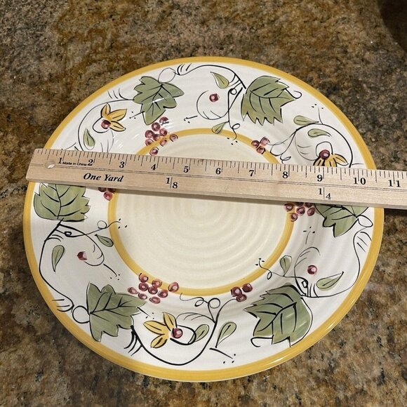 Pier‎ 1 Imports Bowl Plate 10.75" Chateau Napa Hand Painted Pasta Ceramic EUC - Picture 5 of 6